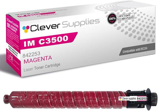 Clever Supplies CS Replacement Compatible with Ricoh IM C3500 Toner Cartridge 842253 to use with IM C3000 (Magenta, 1-Pack)