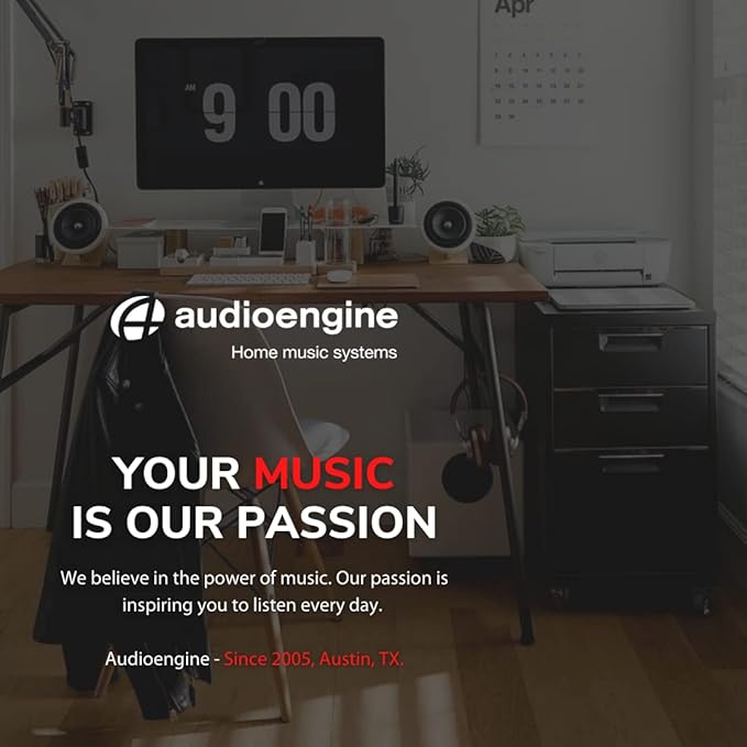 Audioengine S8 250W Wireless Powered Subwoofer, Built-in Amplifier (Wireless, White)