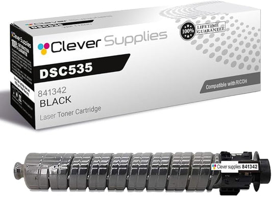 Clever Supplies CS Replacement Compatible with Ricoh DSC535 Toner Cartridge 841342 to use with DSC535 DSC545 (Black, 1-Pack)