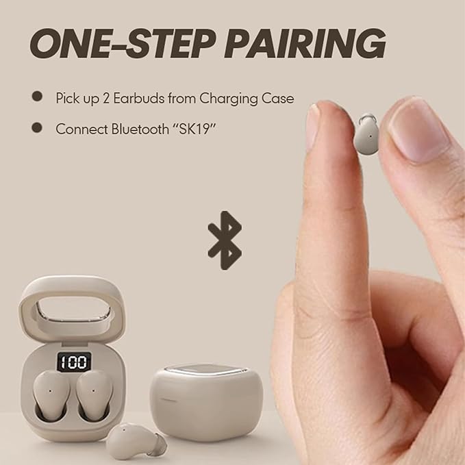 Ear Buds Invisible Mini Earbuds Wireless Bluetooth, Smallest Low Profile Micro Tiny Discreet Hidden Earbuds for Work, Small Headphones, Sleep Wireless Earphone IPX5 Waterproof for Small Ear Canals