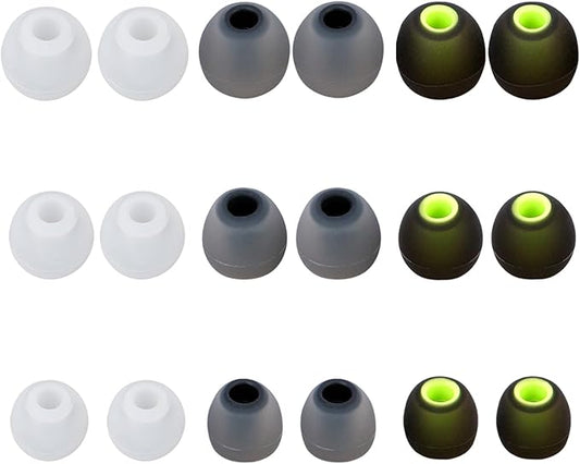 Earbud Replacement Tips Silicone Earbud Covers Fit for in-Ear Headphones (Inner Hole 3.8mm -5.1mm) 9 Pairs S/M/L