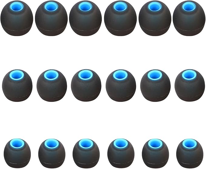 Silicone Replacement Earbud Tips Earbud Covers Fit for in-Ear Headphones (Inner Hole 3.8mm -5.1mm) Earbud Replacement Tips Earbud Rubber Tips 9 Pairs S/M/L