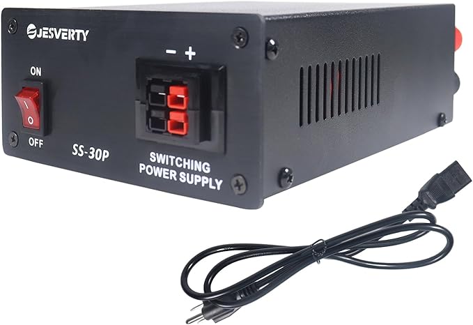 SS-30P 13.8V 30A DC Regulated Universal Compact Bench Power Supply, AC-DC Power Converter, 20W USB & Type-C Quick-Charge, Anderson Connectors & 1/4 inch Bingding Posts for HAM&Amateur Radio