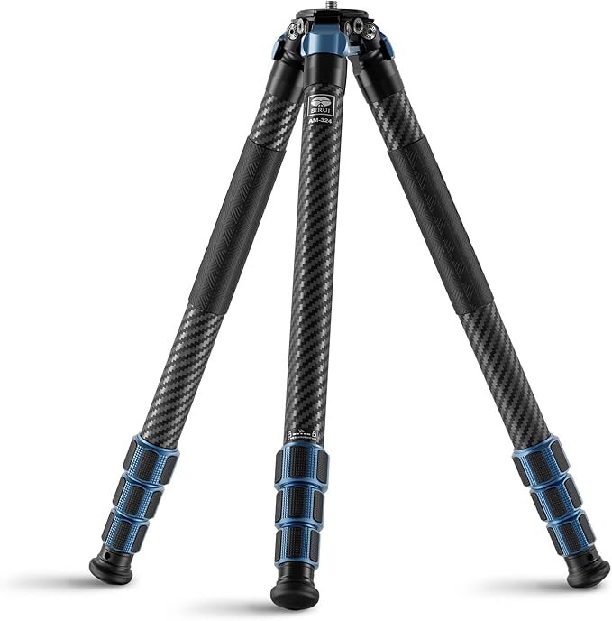 SIRUI AM-324 Professional Camera Tripod, 57” Compact Carbon Fiber Tripod for Mirrorless Camera, DSLR, 4-Section with Max Tube Dia 32mm, Load Up to 39.8lbs/18kg