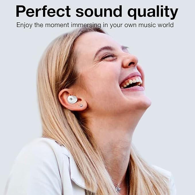 X9 Wireless Earbuds Bluetooth 5.3 Headphones Waterproof Stereo Earphones in Ear Touch Control with Microphone Headset with Deep Bass for Sport, Gaming and Running(White)