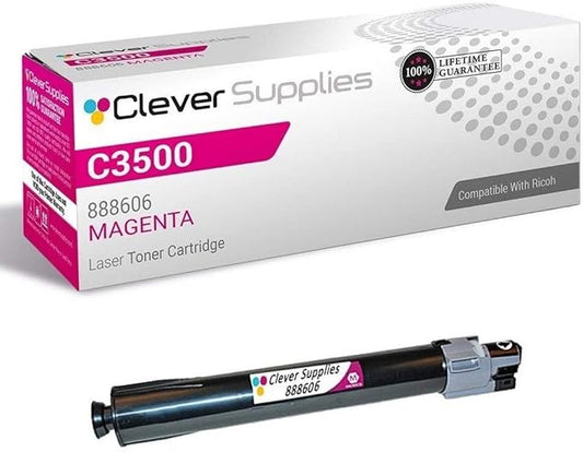 CS Replacement Toner Cartridge Compatible with Ricoh C3500 888606 Magenta Color Laser Aficio C3500 Aficio C4500 Aficio MP C3500 Aficio MP C3500 SPF Aficio MP C4500 Aficio MP C4500 SPF DSc535 Magenta