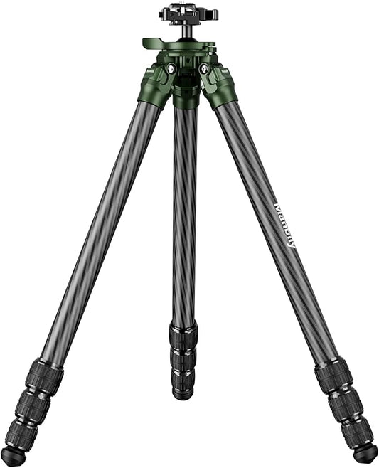 Manbily Shooting Tripod, Carbon Fiber Hunting Tripod with 32mm Legs and 38mm Ball, Picatinny to Arca Swiss Adapters, Max Load 44lbs (QM-324PA)