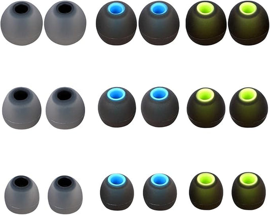Silicone Replacement Earbud Tips Earbud Covers Ear Tips Fit for in-Ear Headphones (Inner Hole 3.8mm -5.1mm) Earbud Replacement Tips 9 Pairs