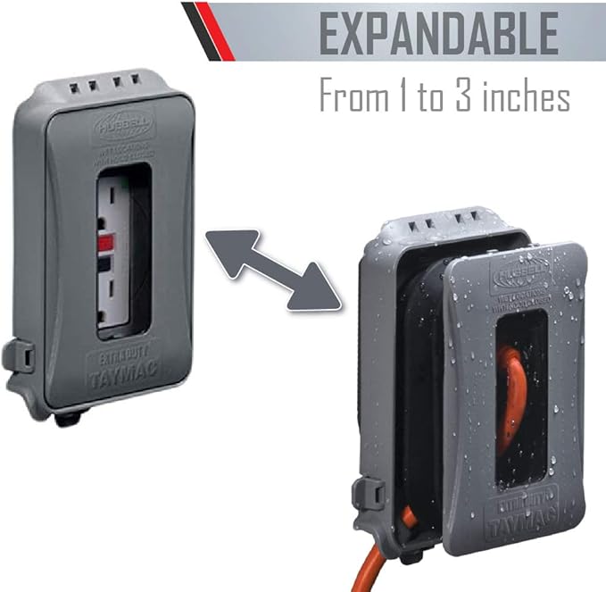 TAYMAC ML500 Single-Gang Mount 16-in-1 Flat Nonmetallic Weatherproof Vertical/Horizontal, 1-Pack, Gray