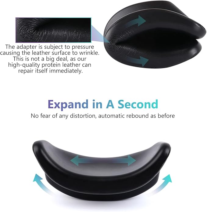 VR Headset Rear Cradle Adapter Compatible with Valve Index and HP Reverb G2 VR Headset, Soft Sponge Padding Back Sponge Pad Fit Small Head Black