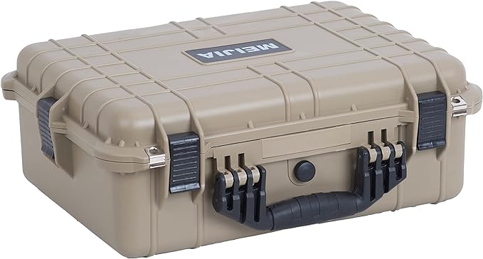 MEIJIA Portable Waterproof Protective Case,Hard Camera Case,Customized Fit Foam Inserted, Elegant Black,Fit for Camera, Equipments, Lens,Drones(Black)