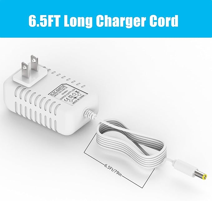 15W Power Cord Replacement for Alexa Dot 3rd Gen/4th Gen/5th Gen/Kids Edition/TV Cube/Show 5/ Echo Pop/C78mp8/GP92NB Charger, Adapter Charger Power Cord, 6.5Ft