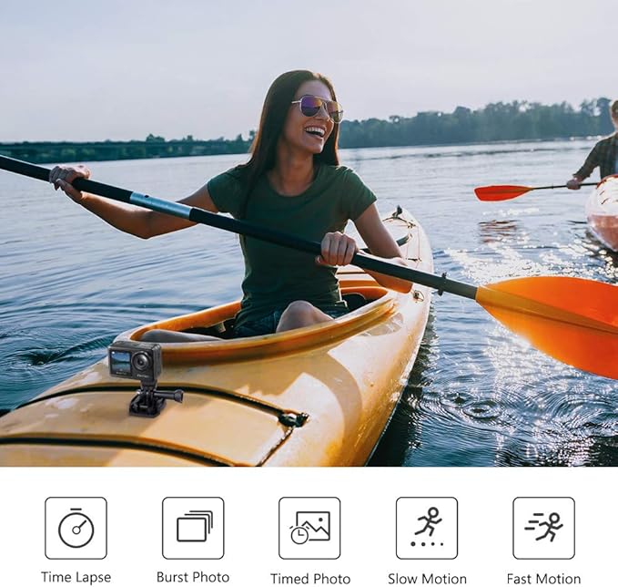 AKASO Brave 7 LE 4K30FPS 20MP WiFi Action Camera with Touch Screen EIS 2.0 Zoom Remote Control 131ft Waterproof Underwater Camera with Waterproof Floating Hand Grip and Carrying Case Bundle