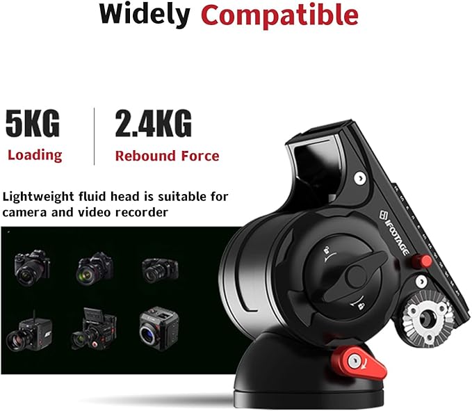 IFOOTAGE Cobra 3 A150S Strike Monopod with Fluid Head,59" Camera Monopod with Pedal Locking Control,One-Step Rapid Height Adjustment,Professional Photography Monopod(A150S&Komodo K5S)