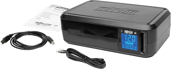 Tripp Lite 1000VA Smart UPS Battery Back Up, 500W Tower, 8 Outlets, LCD Display, AVR, USB, Tel / DSL / Coax Protection, 3 Year Warranty & $250,000 Insurance (SMART1000LCD) Black