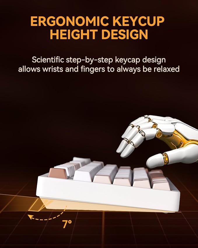 HI75CPro Mechanical Keyboards, RGB Backlit Tri-Mode BT5.0/2.4GHz/USB-C Gaming Keyboard, Hot Swappable Creamy Keyboard with PBT Keycaps for PC/Windows/iOS/Andriod - Turquoise Switch, Brown