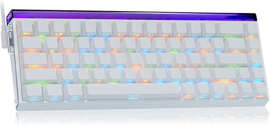 x Aula Hero 68he 60% Gaming Keyboard Wired, Hall Effect Keyboard Magnetic Switch RGB Backlit with Adjustable Actuation,Rapid Trigger Mode,8K Hz Polling Rate,0.125ms Latency,Side Printed PBT Keycaps