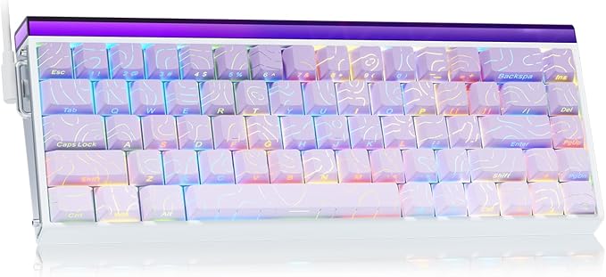x AULA HERO 68 HE 60% Gaming Keyboard Wired, Hall Effect Mechanical Keyboard Mini with Adjustable Actuation, Rapid Trigger Mode, 8K Hz Polling Rate,0.125ms Latency,Side Printed PBT Keycaps,RGB Backlit