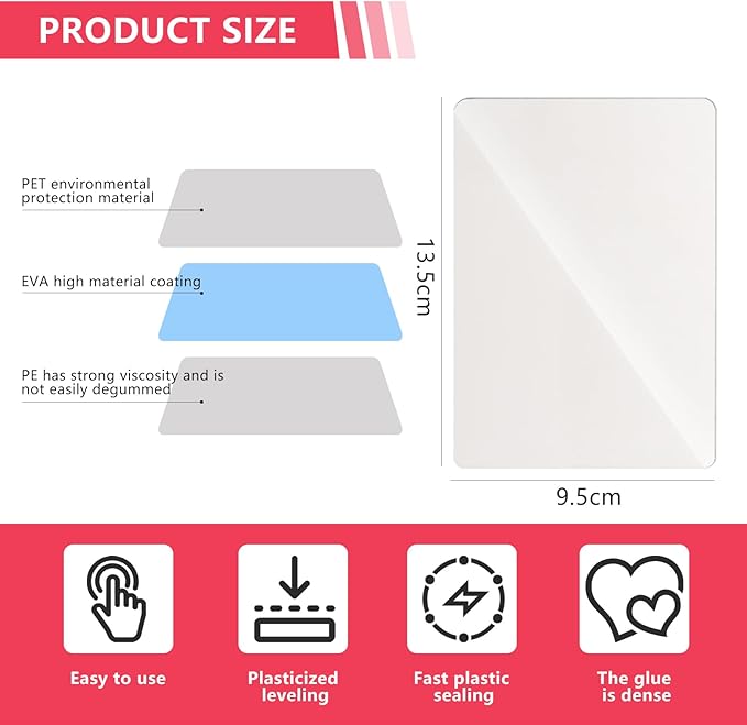 Index Card Laminating Pouches 200-Pack, 3x5 Laminating Pouches, 5mil - for Recipe Cards, Work Permits, ID Cards, Student Badges & File Cards