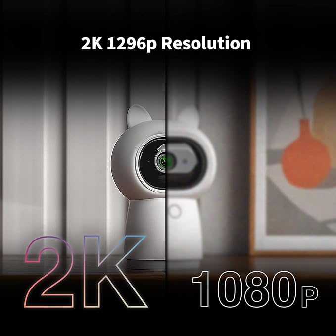 Aqara 2K Security Indoor Camera Hub G3, AI Facial and Gesture Recognition, Infrared Remote Control, 360° Viewing Angle via Pan and Tilt, Works with Alexa, HomeKit Secure Video, Google Assistant, IFTTT