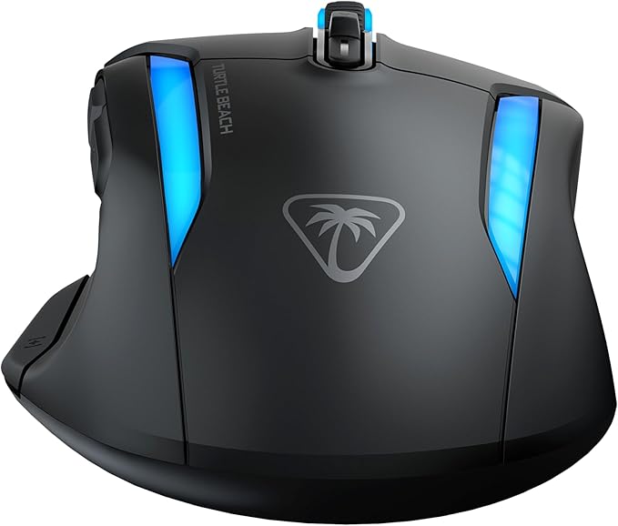 Turtle Beach Kone II Air – Wireless Ergonomic RGB Gaming Mouse, 350-Hr Battery, 26K DPI Optical Sensor, 100M Click Optical Switches, 21 Customizable Inputs, 4D Free-Spin Scroll Wheel – Ash Black