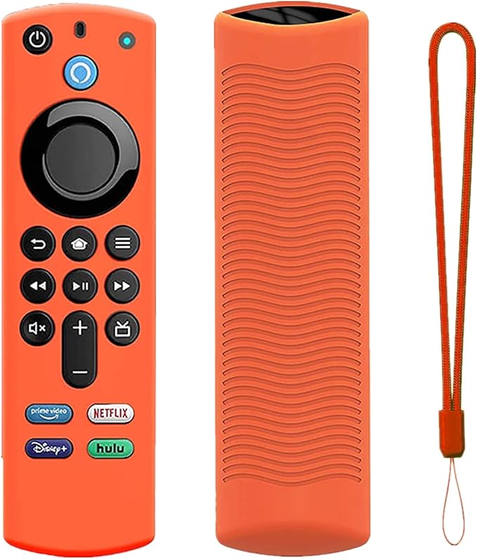 TVstick Remote Cover for Firtvstick 4K Max 3rd Gen 2021,Silicone Protective Case Compatible with Firtv4k TV Stick Alexa Voice Remote Control with Lanyards,Anti-Slip,Shockproof