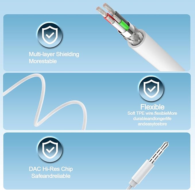 1 Pack Wired iPhone Earbuds/Wired Headphones with 3.5mm Jack Earphones[MFi Certified] with Microphone Volume Control Compatible for iPhone,iPad,iPod, Computer,MP3/4,Android Most 3.5mm Audio Devices