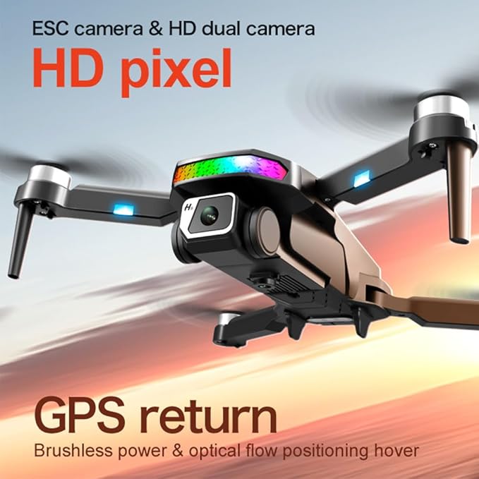 GPS Drones with 4K Camera for adults beginner, 75 minutes Long Flight Time, 5G Transmission FPV RC Quadcopter with Brushless Motors,No obstacle avoidance, GPS Return Home, Follow Me, Include 3 batteries
