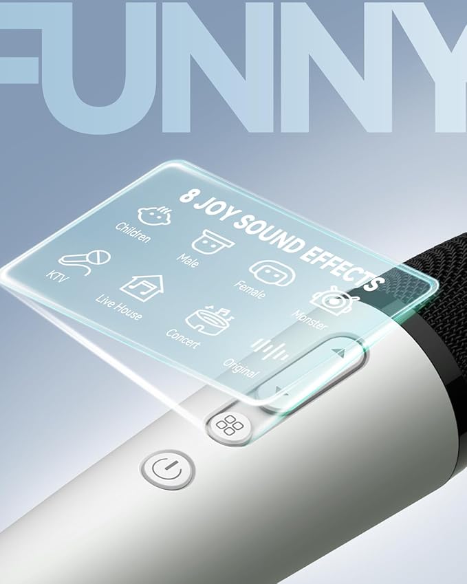 Portable Bluetooth Speaker with Light, Waterproof Karaoke Machine for Adults & Kids, Loud Sound and Deep Bass, Up to 8H Playtime, Support Bluetooth/AUX/USB for Home, Party, Outdoor and Travel