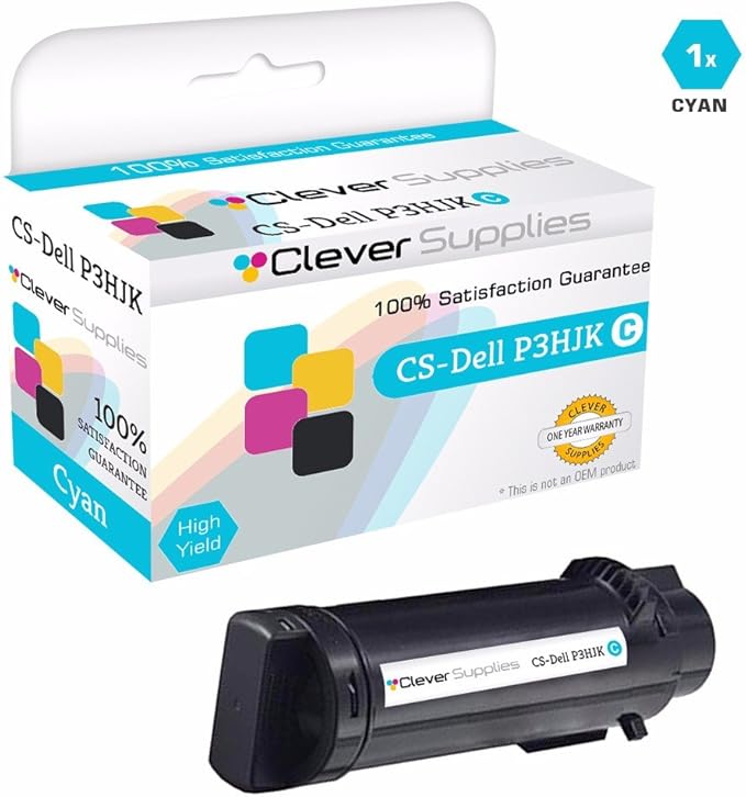 CS Replacement Toner Cartridge Compatible with Dell S2825cdn N7DWF Black P3HJK Cyan 5PG7P Magenta 3P7C4 Yellow H625cdw H825cdw S2825cdn 4 Color Set