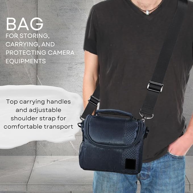 Acuvar Small Soft Padded Camera Bag for Canon, Sony, Olympus, & Samsung, DSLR Camera Bag Small, Camera Equipment Carrying Case, Gadget Bag With Shoulder Strap, Lightweight Case, Crossbody Camera Case
