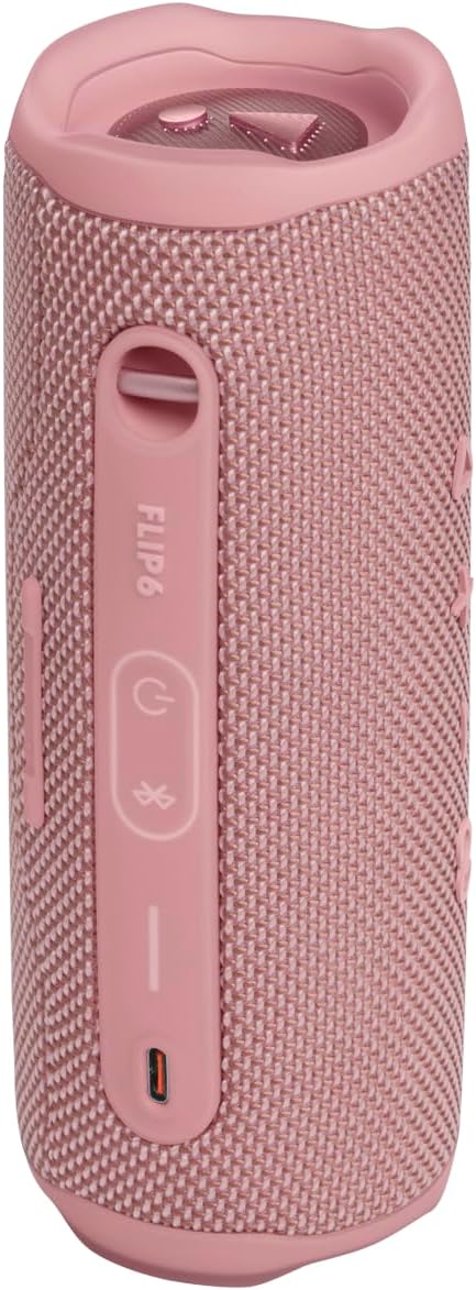 JBL Flip 6, Pink - Waterproof, Portable & Durable Bluetooth Speaker - Up to 12 Hours of Wireless Streaming - Includes Noise-Canceling Speakerphone, Voice Assistant Connect+