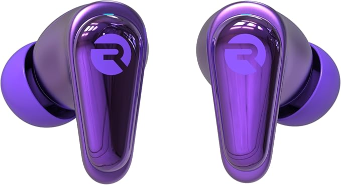 Raycon Pro Earbuds Wireless Bluetooth with Hybrid Active Noise Cancellation, Awareness Mode, 40-Hour Battery, 6 Microphones, IPX5 Water Resistance, Comfortable Ergonomic Fit, Bluetooth 5.3 (Purple)