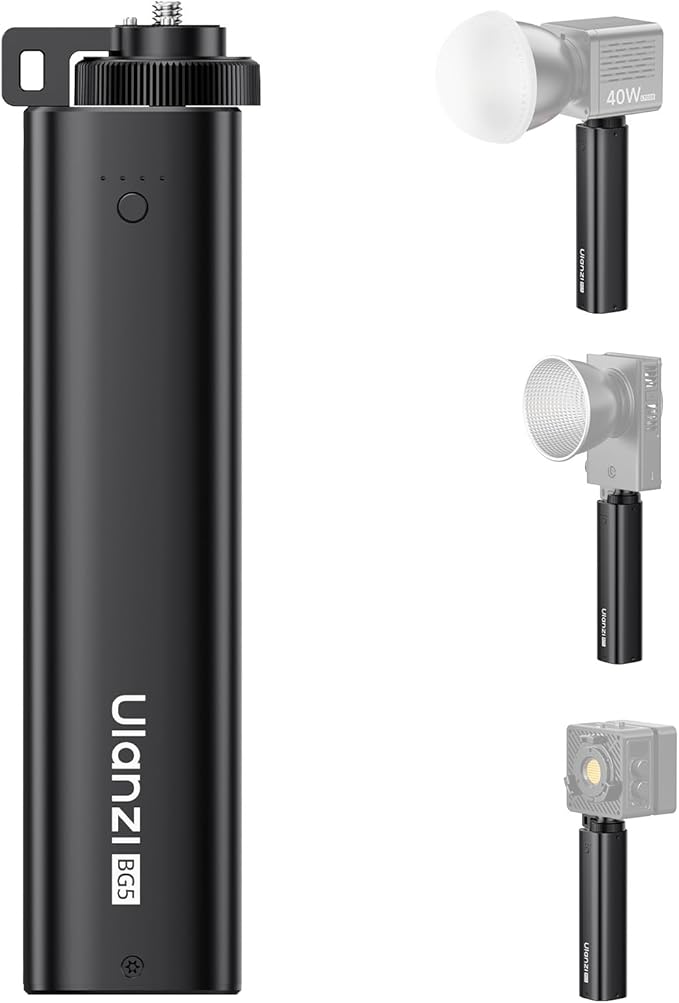 ULANZI BG5 Handheld Battery Grip 92.16Wh&Power Bank with 100W PD Bidirectional Fast Charging, Compatible with Sony/Canon/Nikon/GoPro, Ideal for Laptop/Drone/Live Streaming/Vlogging/Photography