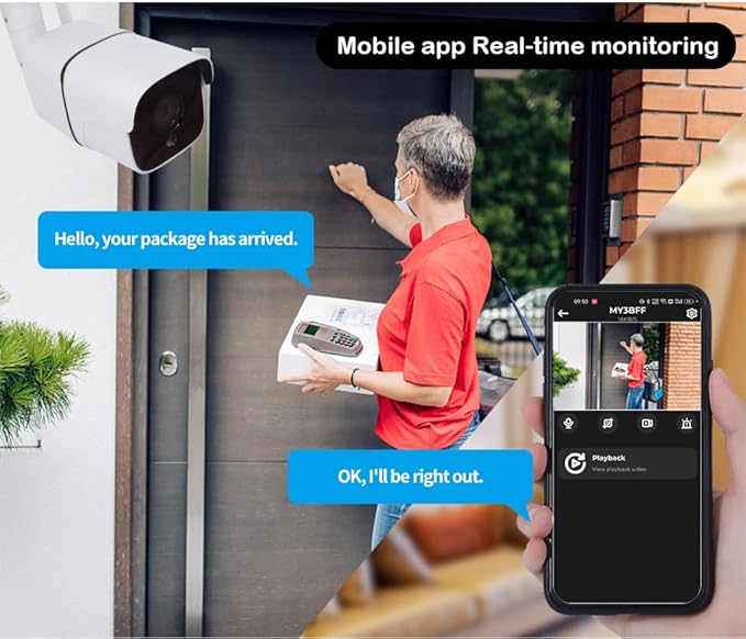 ANJIELO SMART Wireless Bridge Point-to-Point Home Camera Outdoor with 20DBi High-Gain Antenna,2.4G Wi-Fi Bridge HaLow 2MP Camera Supports 3000 feet Outdoor Transmission Distance,Work with Tuya