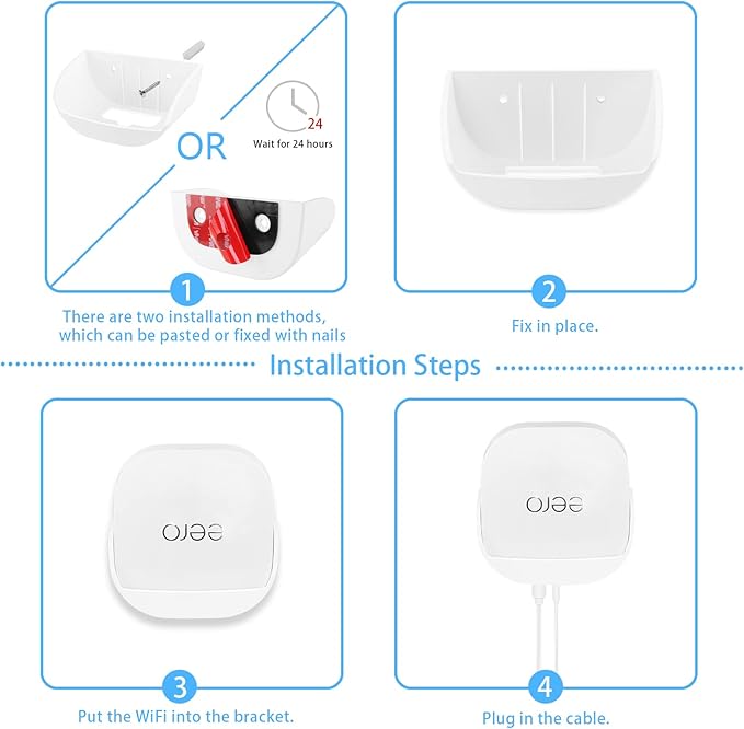 Wall Mount for eero 6 Plus Dual-Band Mesh Wi-Fi 6 (Strongly Adhesive Two-Way Installation, 1 Pack)