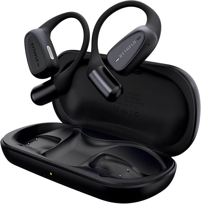 Bluetooth Headphones, Open Ear Headphones V5.4 Ture Wireless Earbuds with Earhooks, 6.7g Lightweight for All-Day Comfort, IPX7 Waterproof Ear Buds for Workouts Running Office Driving