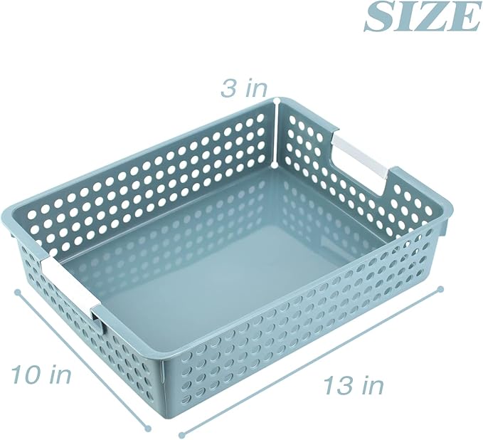 Turn in Trays Classroom, 4Pcs Paper Trays for Classroom, Book Baskets for Library, Drawers, Office, Home