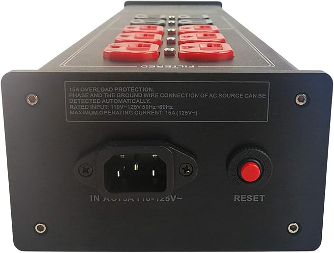 AC Power Filter Power Conditioner - WAudio AC Power Purifier with Surge Protector, Black