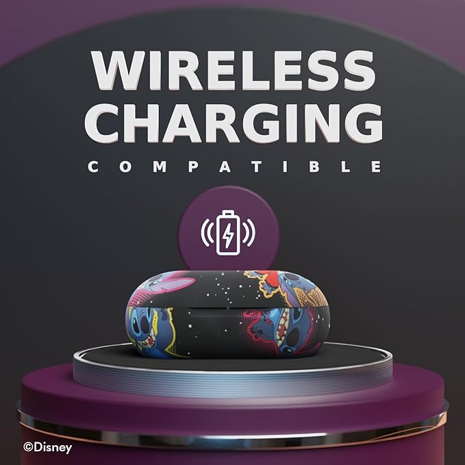 Disney Lilo and Stitch Bluetooth Earbuds w/Charging Case- Wireless Headphones w/Built-in Mic+ Up to 30 Hrs Playtime- Lilo and Stitch Gifts for Girls,Boys,Women,Men,All Fans of Lilo and Stitch Stuff