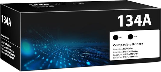 134A Black Toner Cartridge M209dw MFP 234dw 2 Pack with Chip Compatible for HP 134A 134X Toner Cartridges for HP134A HP134X W1340A W1340X for Laser Jet M209dw MFP M234sdw M234sdw M234sdn Printer