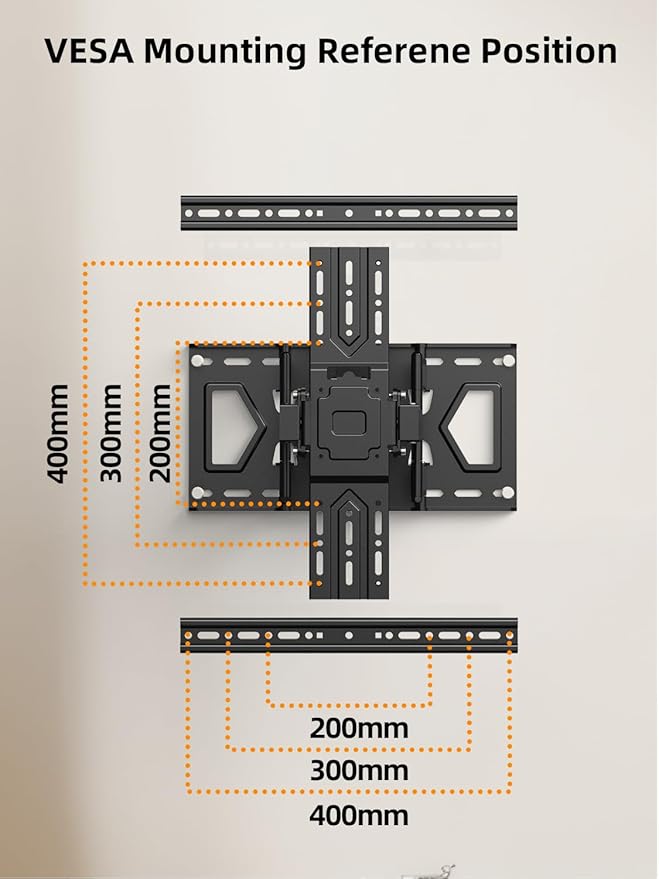 USX MOUNT Ultra Slim TV Wall Mount 37-75 Inch TVs Mount with Swivel and Tilt, Low Profile Full Motion Bracket with Articulating Dual Arms, Up to VESA 400X400 mm Max 16" Wood Studs, Holds 99lbs