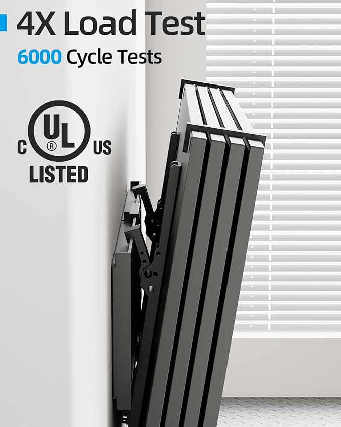 Tilt TV Wall Mount Fits 16-24" Studs, Holds 37-82" TVs up to 132 lbs, Max VESA 600x400mm - by USX STAR