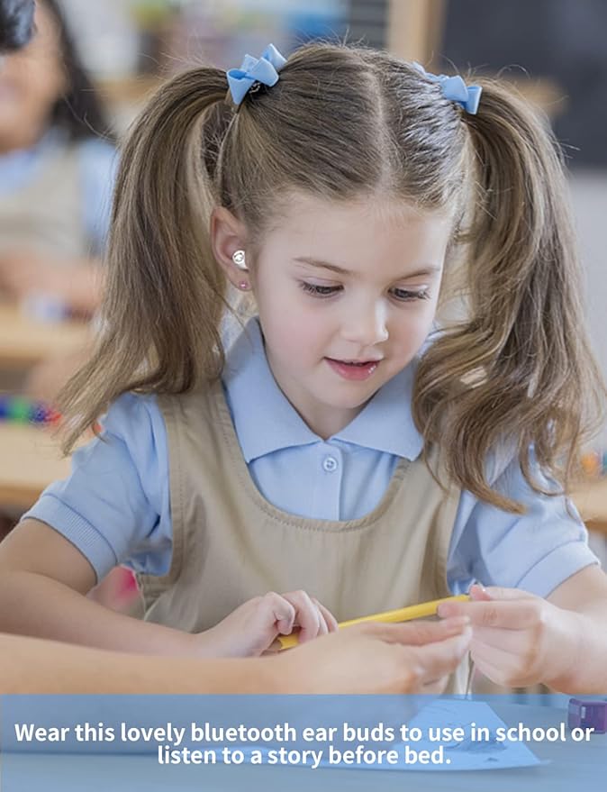 Wireless Earbuds, Wireless Earphones with Microphone, Cartoon Earset with Charging case 32H Playtime,Waterproof,HiFi Stereo in Ear Headphone for Kids Adult