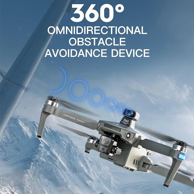 KF100 MAX Drones with Camera 4K for Adults, 19685ft Control Distance, Remote Control with 5.5 Inch Screen, 3-Axis Gimbal, 360° Obstacle Avoidance, Professional RC Quadcopter Drone, 3 Batteries