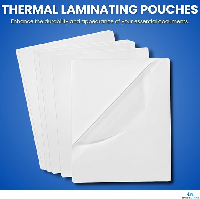 1InTheOffice Laminating Sheets 5 mil, Lamination Sheets 9 x 11.5, Thermal Pouch, Letter Size Clear, 100 Pack