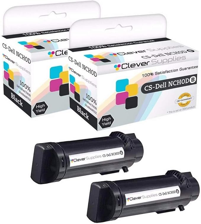 CS Replacement Toner Cartridge Compatible with Dell H625cdw NCH0D Black H625cdw H825cdw S2825cdn 2 Set
