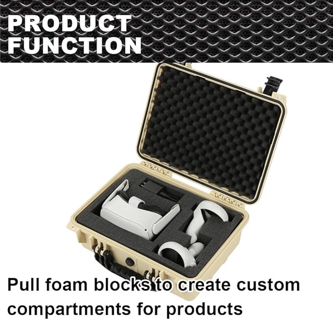 VR Carrying Case Outdoor Portable Storage Box Protector Glasses Bags(Bronze)