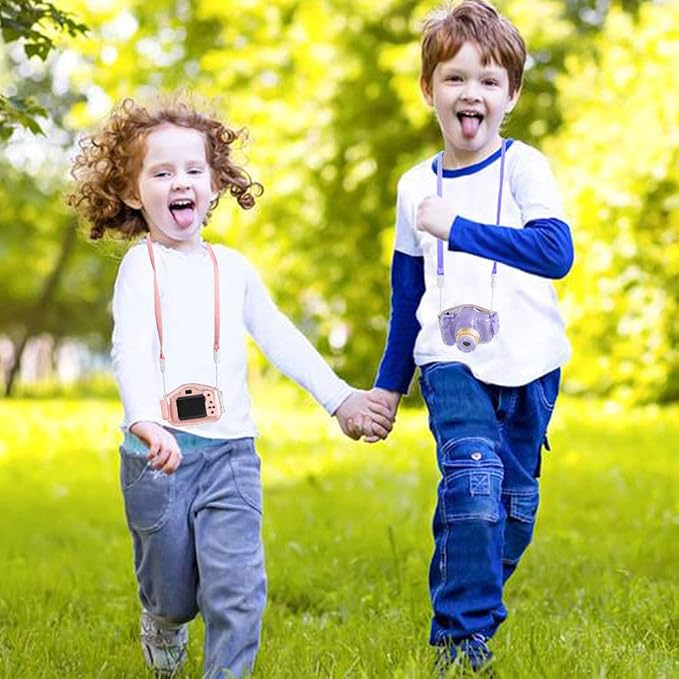 Agoigo Kids Waterproof Camera - Children Underwater HD Video Digital Camcorder, Portable Travel Toy for Toddler - Ideal Christmas Birthday Gifts for Boys Girls Age 3-12 with 32GB Card (Purple)