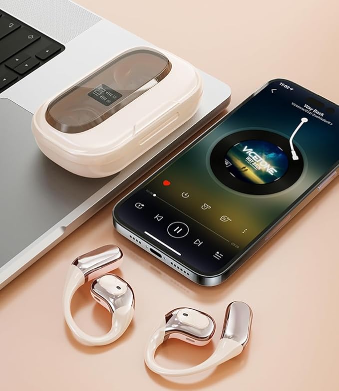 Ai Translator Earbuds Translation Headphones Real-Time 144 Languages with Online & Offline Adjustable Ear-Hook 36H Playtime Perfect for Travel & Business